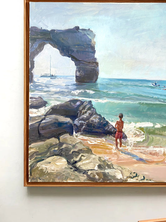 Resaca en playa Albandeira