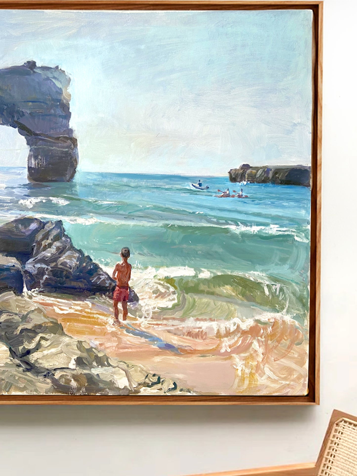 Resaca en playa Albandeira