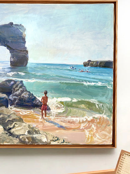 Resaca en playa Albandeira