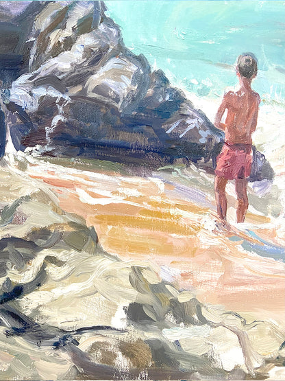 Resaca en playa Albandeira