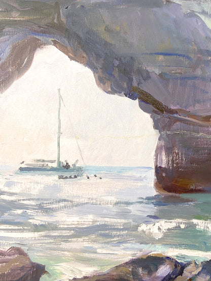 Resaca en playa Albandeira